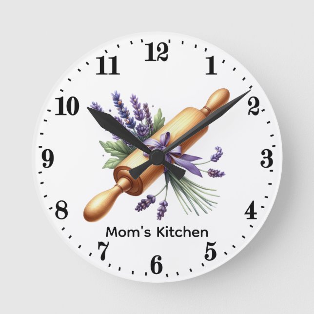 Süße Mutters Küche Backen Liebhaber Runde Wanduhr (Vorderseite)