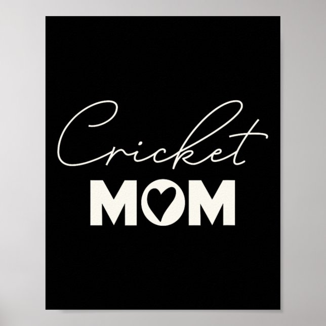 Süße Muttertags-Cricket-Mum  Poster (Vorne)