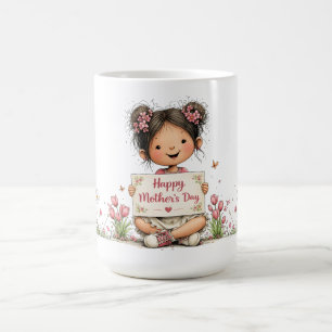 Süße Muttertags-Kind-Kunst-Tasse Kaffeetasse