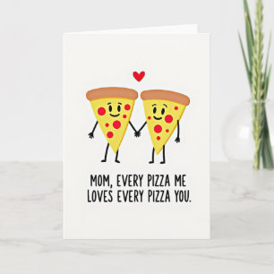 Süße Muttertags-Pizza-Karte Karte