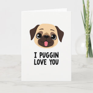 Süße Müttertags-Pug-Karte Karte