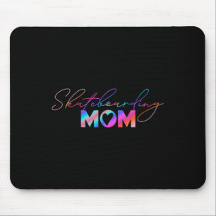 Süße Muttertags-Regenbogen-Skateboarding-Mama Mousepad