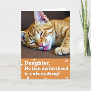 Süße Muttertags-Tabby-Blep-Karte Karte