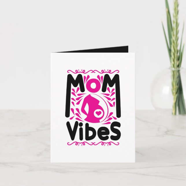 Süße Mutti-Vibes Wortkunst  Karte (Vorderseite)