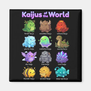 Süße mythische Bestiensammlung Kawaii Kaiju Charac Magnet