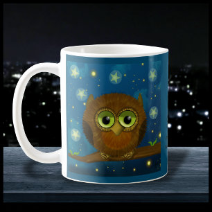 Süße nachtbraune Eule Tasse