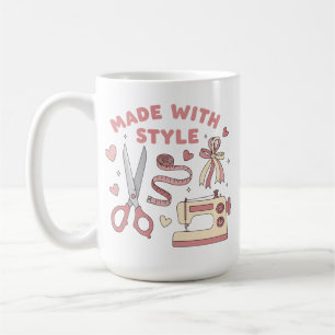 Süße Nähmaschine Made With Style Schneider/in Kaffeetasse