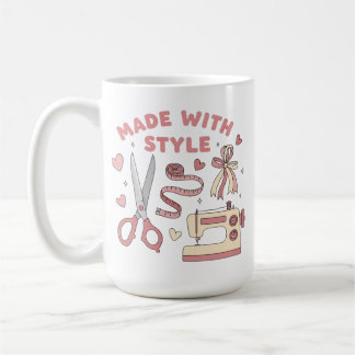 Süße Nähmaschine Made With Style Schneider/in Kaffeetasse