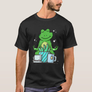 Süße Namaste-Frosch-Mach-Yoga-Gartenarbeit-Kaffee T-Shirt
