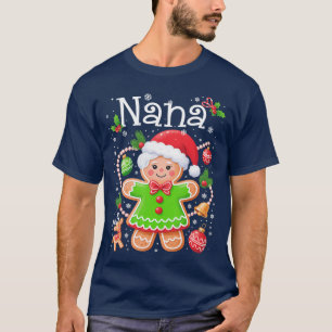 Süße Nana-Lebkuchen-Familie Passende Weihnachten C T-Shirt