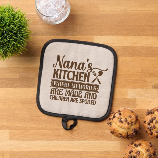 Süße Nanas Küchen-Wortkunst  Topflappen (Oben Unten)