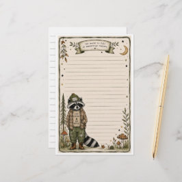 Süße Naturforscher-Waschbär-Schreibwarenpapier  Briefpapier