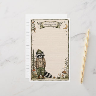 Süße Naturforscher-Waschbär-Schreibwarenpapier Briefpapier