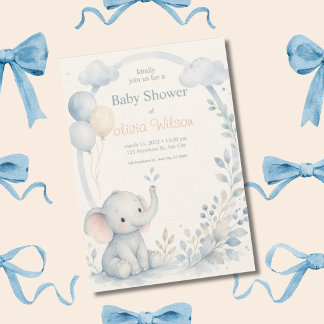 Süße neutrale Babyparty-Vorlage für Jungen Einladung