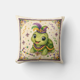 Süße New Orleans Mardi Gras Schildkröte Wurf Kisse Kissen