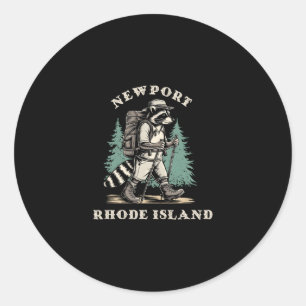 Süße Newport Rhode Island Wanderweg-Abenteuer R Runder Aufkleber
