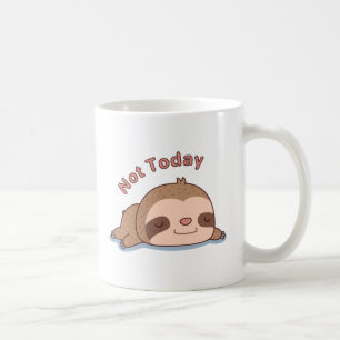 Süße Nicht Heute Ruhender Faultier Kaffeetasse