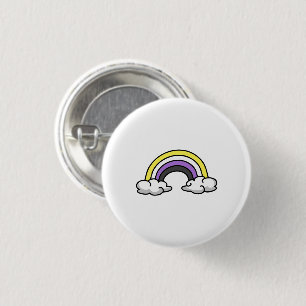 Süße nichtbinäre Regenbogen Button