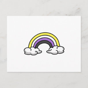 Süße nichtbinäre Regenbogen Postkarte