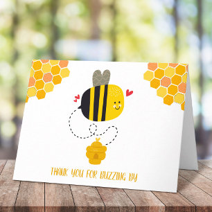 Süße niedliche Kawaii Hummel zum Geburtstag summt Dankeskarte