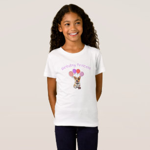 Süße niedliche Must-Have-Rosa-Corgi-Birthday-Girl T-Shirt