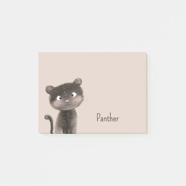 Süße niedliche Panther-Tiere Post-it Klebezettel (Vorderseite)