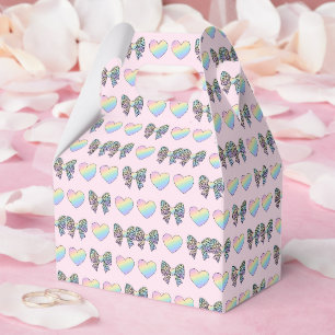 süße niedliche Regenbogenherzen Pastellverlauf Mu Geschenkschachtel