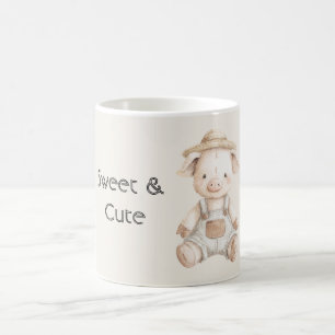 Süße niedliche Schweine-Farmtiere Kaffeetasse