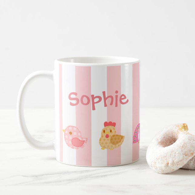 Süße Niedliche Vögel Kaffeetasse (Mit Donut)