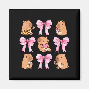 Süße Nk Coquette Schleife Kawaii Capybara Liebhabe Magnet