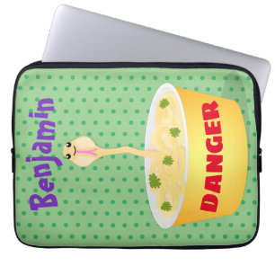 Süße Nudelschlangen-Cartoon-Illustration Humor Laptopschutzhülle