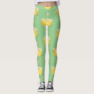 Süße Nudelschlangen-Cartoon-Illustration Humor Leggings