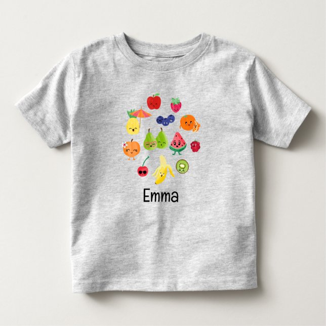 Süsse Obst Adorable Frucht Kinder Personalisiert Kleinkind T-shirt (Vorderseite)