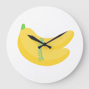 Süße Obstkunst / Tropische Food-Ästhetik Große Wanduhr