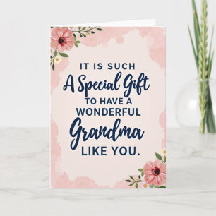 Süße Oma Blumen Geschenkkarte Karte