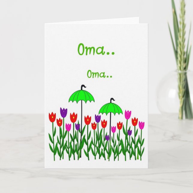Süße Oma Florale Tulpen Karte (Vorderseite)