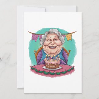 Süße Oma Geburtstagstorte Geschenk Einladung