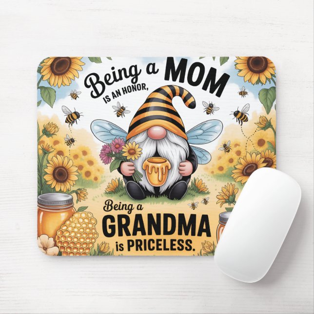 Süße Oma-Gnom-Tumbler Mousepad (Mit Mouse)