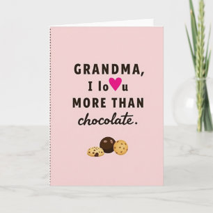Süße Oma Schokoladen-Liebeskarte Karte