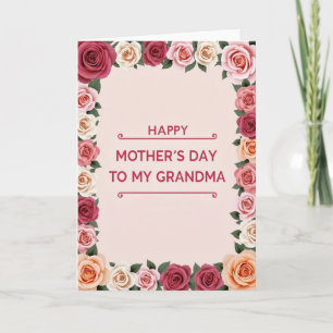 Süße Oma-Tag-Blumenkarte Karte