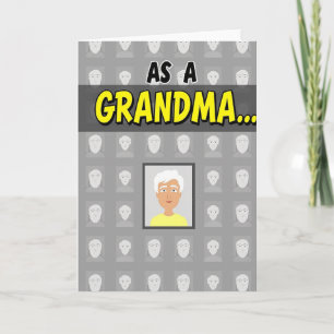 Süße Oma-Tag-Portraitkarte Karte