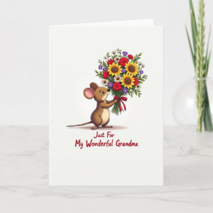 Süße Omas Blumen-Geschenkkarte Karte