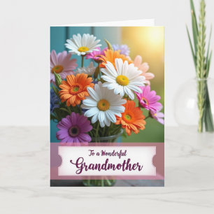Süße Omas Blumenstrauß Tag Karte