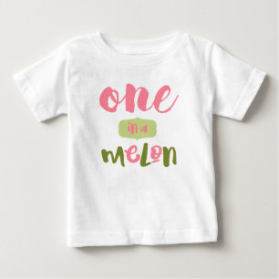 Süße One in a Melon zum ersten Geburtstag Mädchen  Baby T-shirt