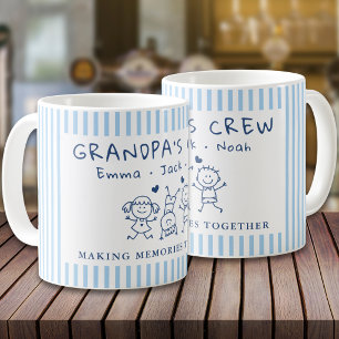 Süße Opa-Crew mit benutzerdefinierten Namen, hellb Kaffeetasse