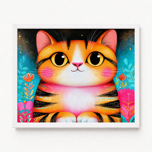 Süße orange amerikanische Kurzhaarkatze Malerei Poster