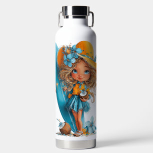 SÜSSE ORANGE & AQUA-SOMMER-SURFERIN TRINKFLASCHE