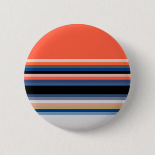 Süße orange blaue Streifen Button