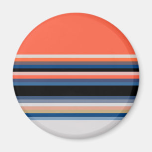 Süße orange blaue Streifen Magnet