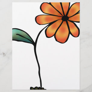 Süße orange Blume Flyer